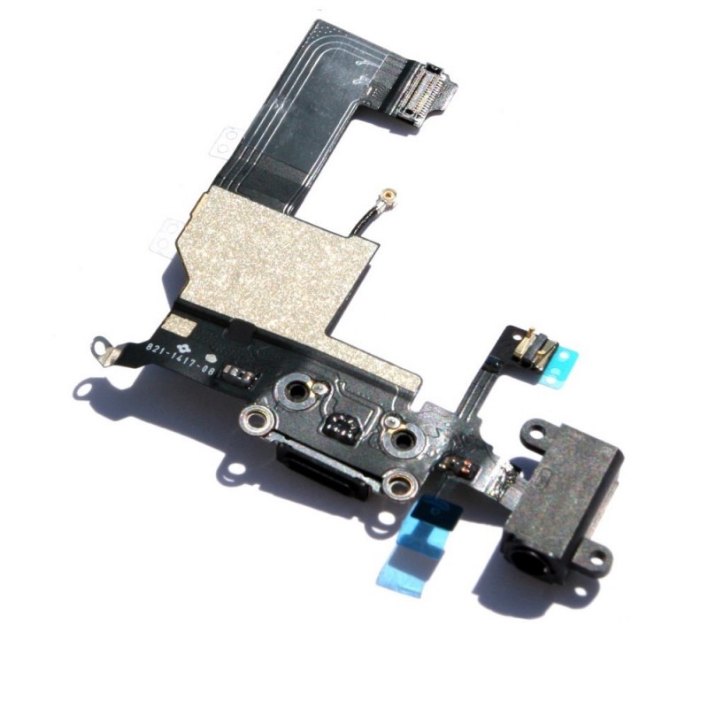 Iphone 5C Flex Carga e Auricular Preto