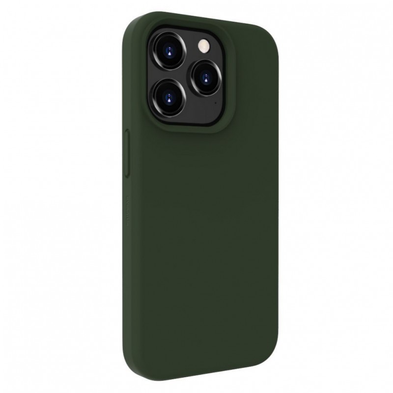 iPhone 15 Pro Capa de Proteção Evelatus Premium Soft Touch Silicone Dark Olive