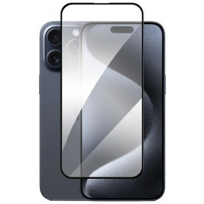 iPhone 15 Pelicula de Vidro Evelatus 2.5D Full Cover Glass Anti-Static Light Black
