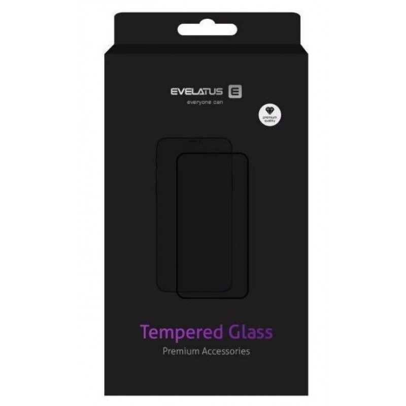 Samsung A22 Pelicula de Vidro Evelatus 2.5D Full Cover Japan Glue Glass Anti-Static