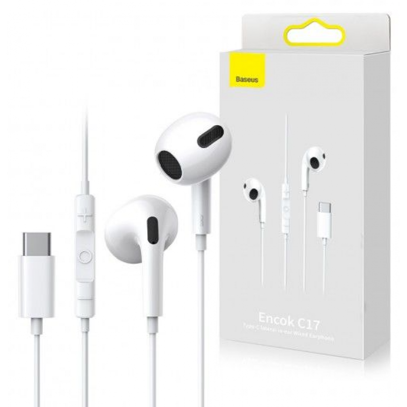 Baseus Encok C17 Auriculares Com Fio + Micro Type-C