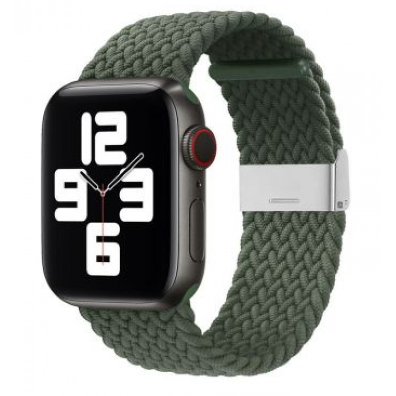 Evelatus Apple Watch 42/44/45mm Braided Fabric Strap Verde