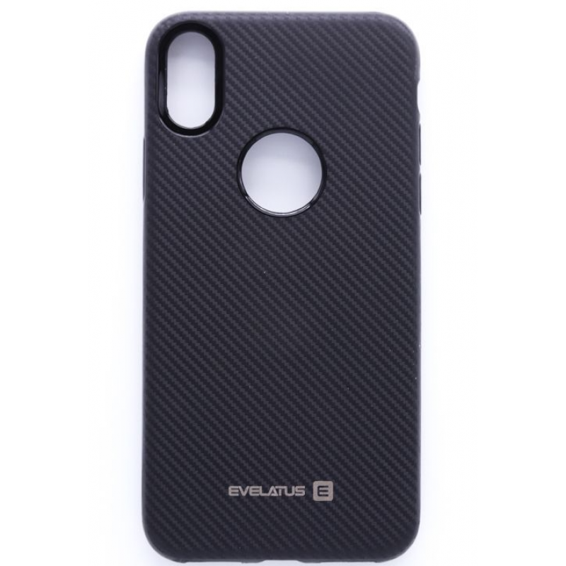 iPhone X / Xs Capa de Proteção Evelatus Carbon Black