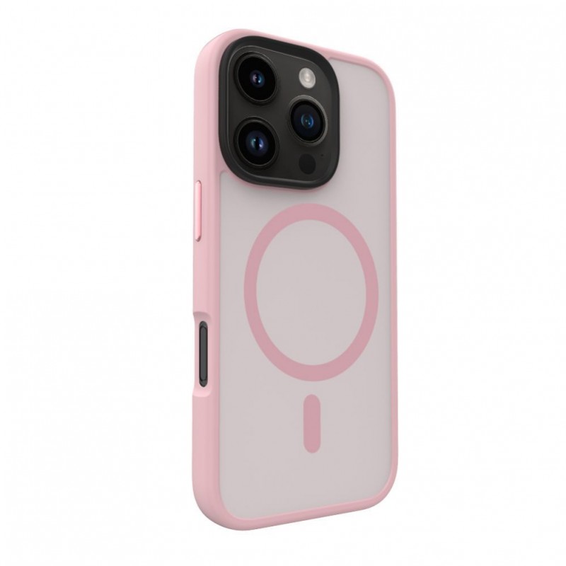 iPhone 16 Pro Hybird c/ Magsafe PC+TPU Capa Proteçao Evelatus Rosa iPhone 16 Pro Hybird c/ Magsafe PC+TPU Capa Proteçao Evelatus Rosa