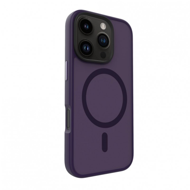 iPhone 16 Pro Hybird c/ Magsafe PC+TPU Capa Proteçao Evelatus Purpura iPhone 16 Pro Hybird c/ Magsafe PC+TPU Capa Proteçao Evelatus Purpura