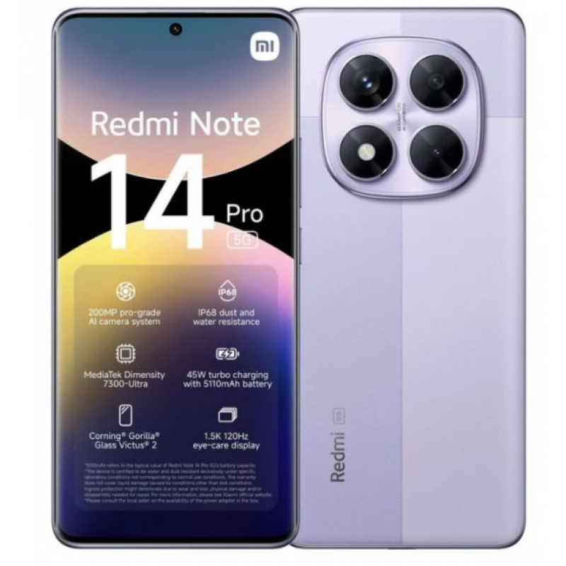 Xiaomi Redmi Note 14 Pro 5G 8GB/256GB Lavender Purple