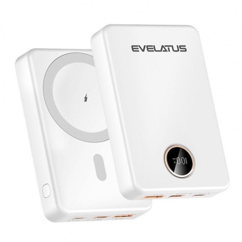 Power Bank Evelatus 22.5W 10000 mAh Type-C Branca Power Bank Evelatus 22.5W 10000 mAh Type-C Branca