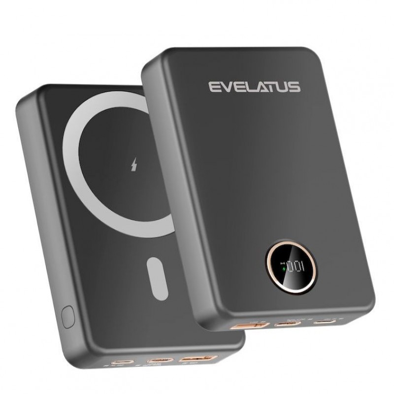 Power Bank Evelatus 22.5W 10000 mAh Type-C Preta Power Bank Evelatus 22.5W 10000 mAh Type-C Preta
