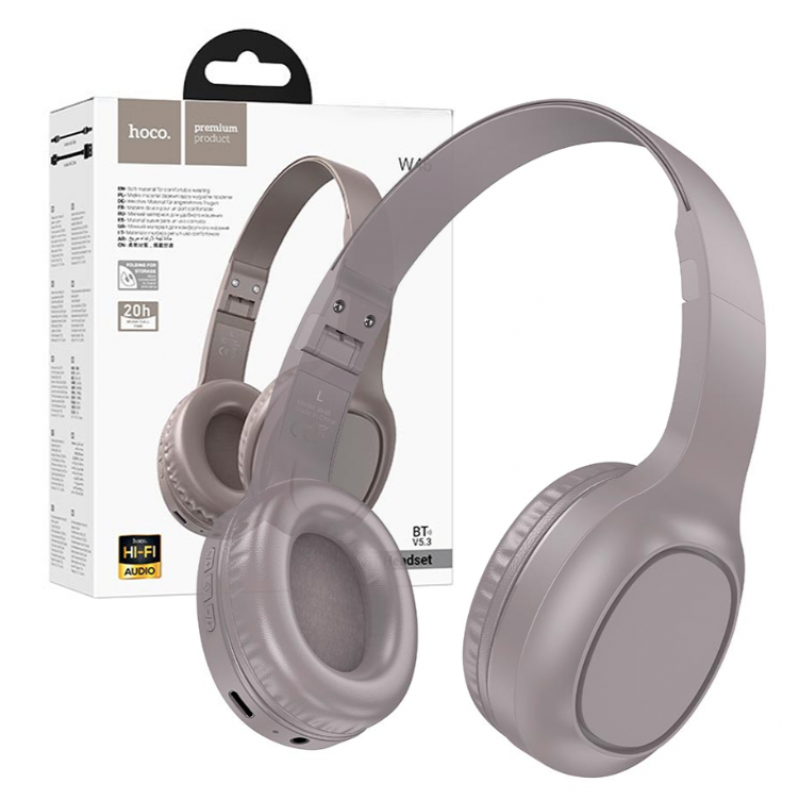 Auscultadores Sem Fio Hoco W46 Cinza