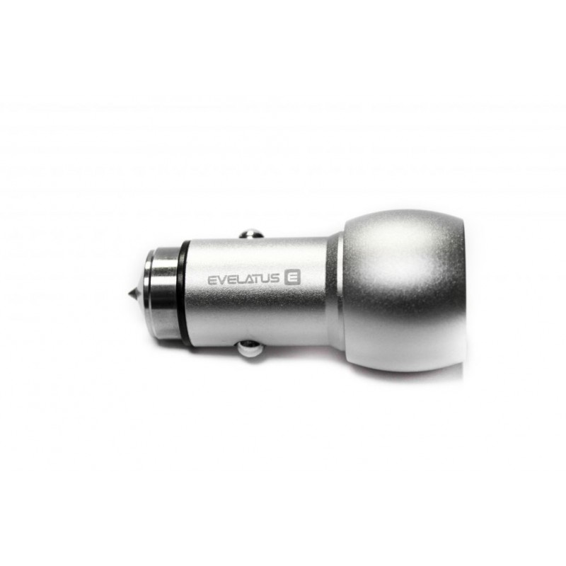 Adaptador de Viagem Evelatus ECC01 3.1A 2USB Prateado Adaptador de Viagem Evelatus ECC01 3.1A 2USB Prateado