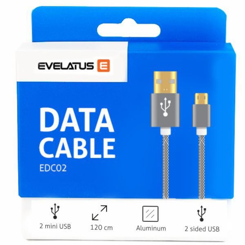 Cabo Micro USB Evelatus EDC02 Branco Cabo Micro USB Evelatus EDC02 Branco