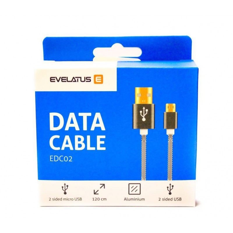 Cabo Micro USB Evelatus EDC02 Preto Cabo Micro USB Evelatus EDC02 Preto
