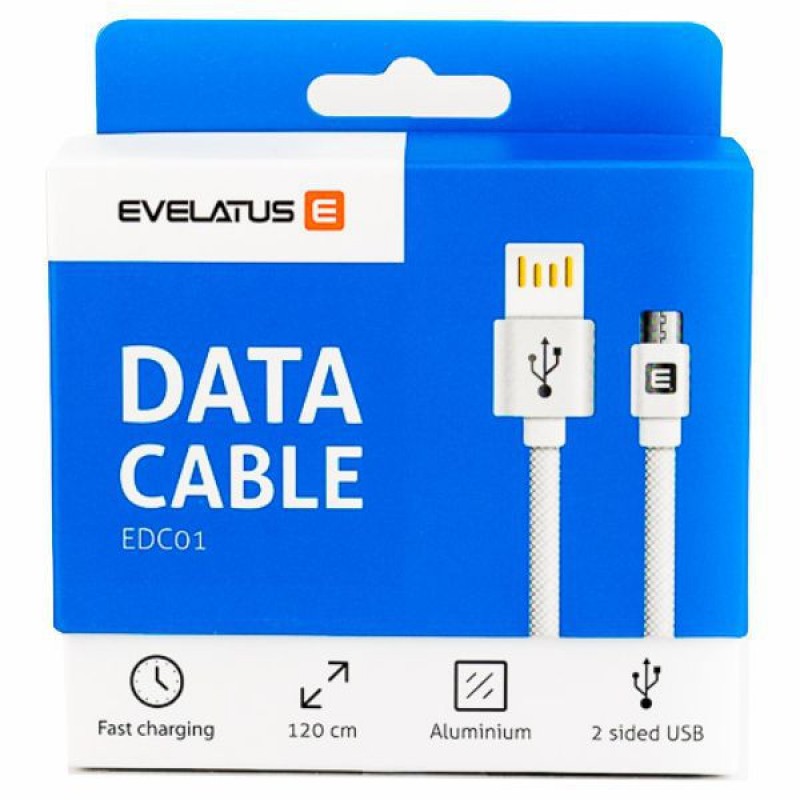 Cabo Micro USB Evelatus EDC01 Preto Cabo Micro USB Evelatus EDC01 Preto