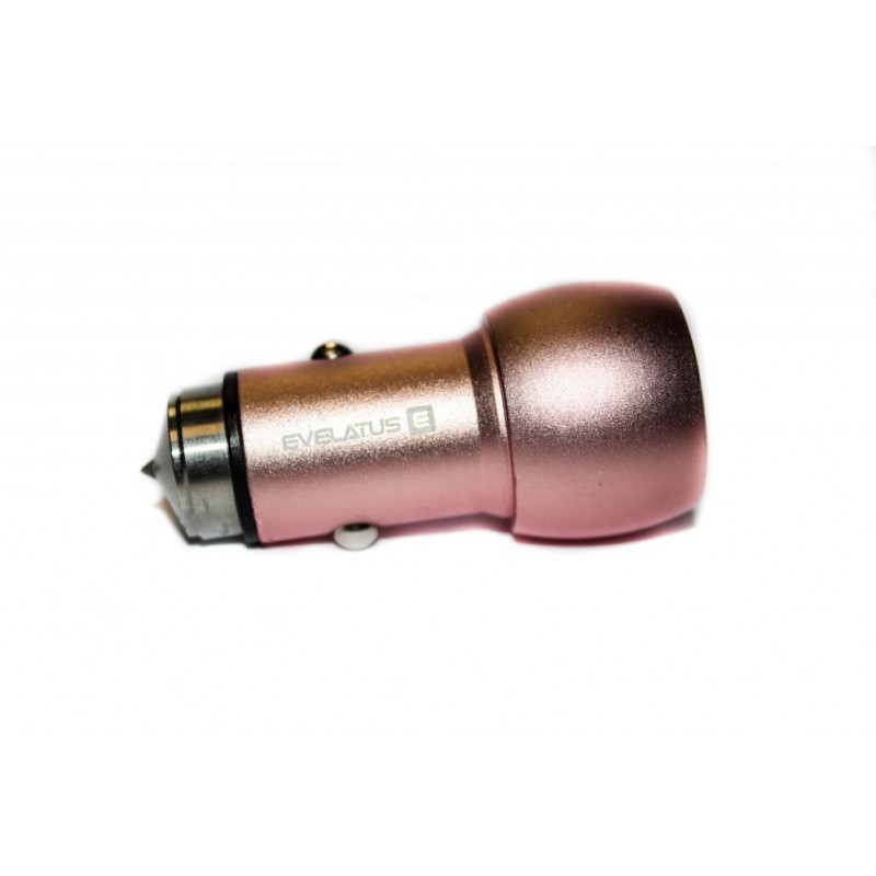 Adaptador de Viagem Evelatus ECC01 3.1A 2USB Rosa Adaptador de Viagem Evelatus ECC01 3.1A 2USB Rosa