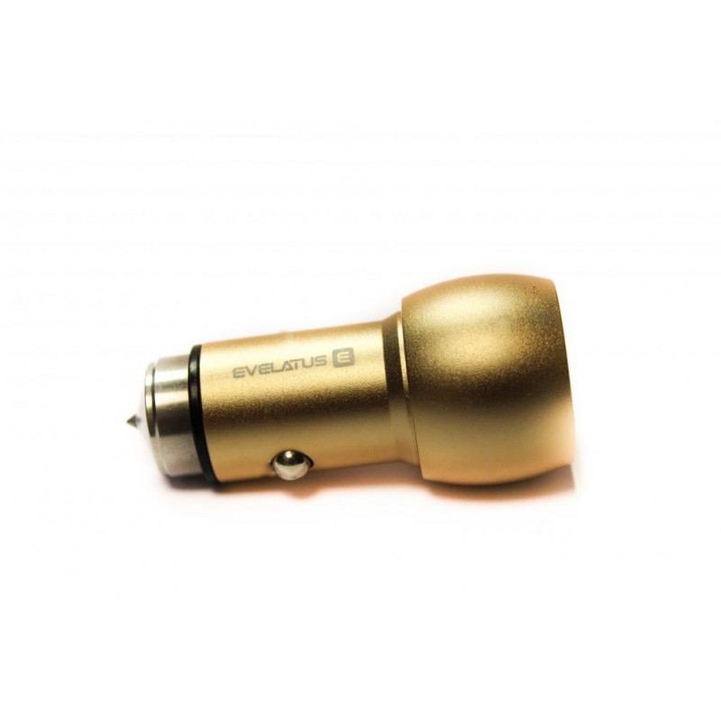 Adaptador de Viagem Evelatus ECC01 3.1A 2USB Dourado Adaptador de Viagem Evelatus ECC01 3.1A 2USB Dourado
