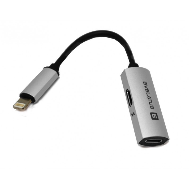 Adaptador Lightning Evelatus V02 (carga lightning / audio lightning)