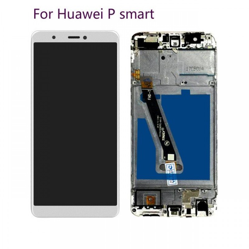 Huawei P Smart, Enjoy 7S LCD + Touch Branco C/Frame Huawei P Smart, Enjoy 7S LCD + Touch Branco C/Frame