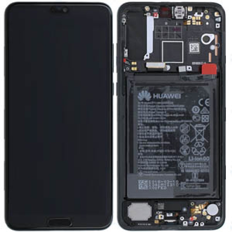 Huawei P20 Pro (CLT-L09, CLT-L29) LCD Modulo completo com Bateria Preto Original Huawei P20 Pro (CLT-L09, CLT-L29) LCD Modulo completo com Bateria Preto Original