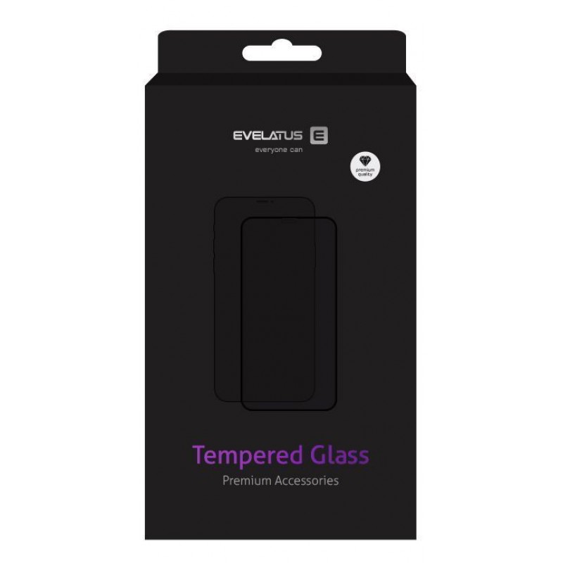 Xiaomi Note 8 Pelicula de Vidro Temperado Evelatus 2.5D Black (Full Glue)