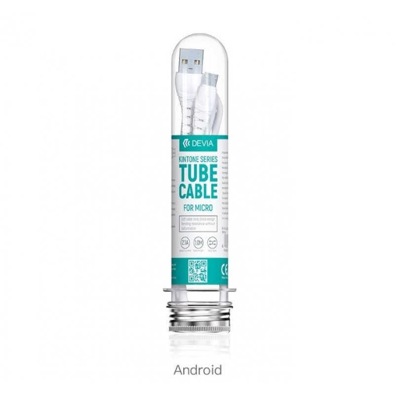 Cabo Micro-USB Devia Kintone Series Tube Cabo Micro-USB Devia Kintone Series Tube