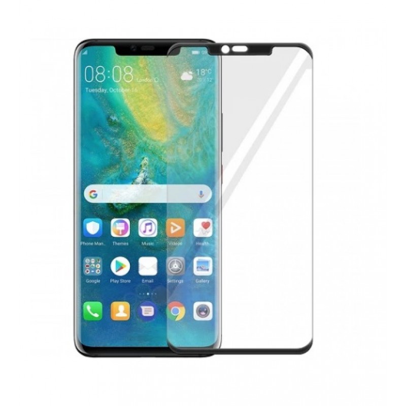 Huawei Mate 20 Pro Pelicula 3D de Vidro Temperado Preto