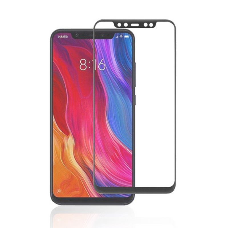 Xiaomi Mi 8 Pelicula 3D de Vidro Temperado Preto