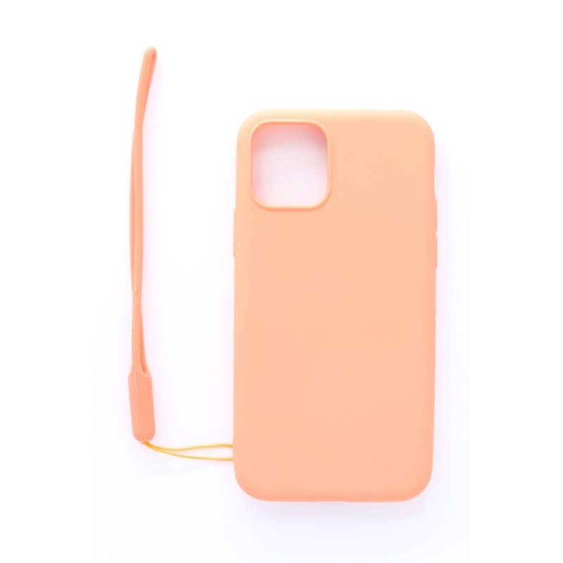 iPhone 11 Capa de Proteção Evelatus Soft Touch Silicone Case with Strap Pink