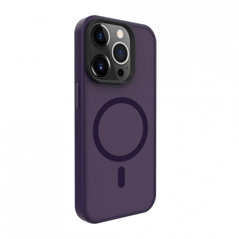 iPhone 15 Pro Max Capa de Proteção Evelatus Hybrid Case With Magsafe PC+TPU Deep Purple
