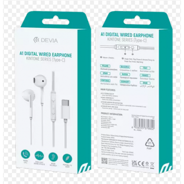 Auricular Devia A1 Digital Type-C Branco