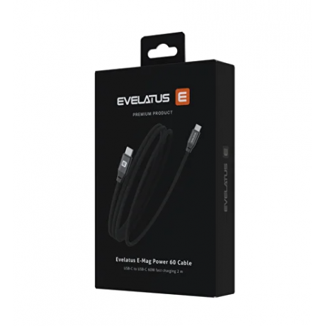 Evelatus Cabo E-Mag Power 60W USB C to USB C Magnetic 2M