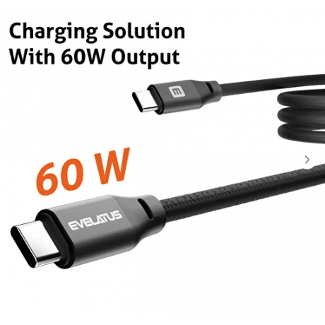 Evelatus Cabo E-Mag Power 60W USB C to USB C Magnetic 1.2M