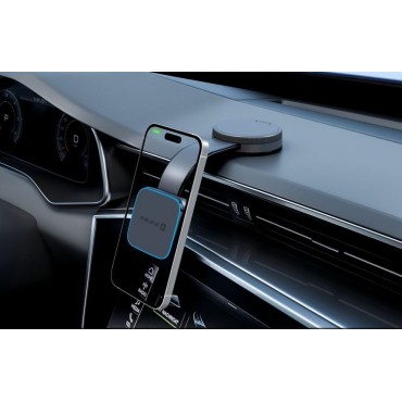 Evelatus MagSafe Qi wireless Suporte de Telemóvel para Automóvel com Ventosa Articulada