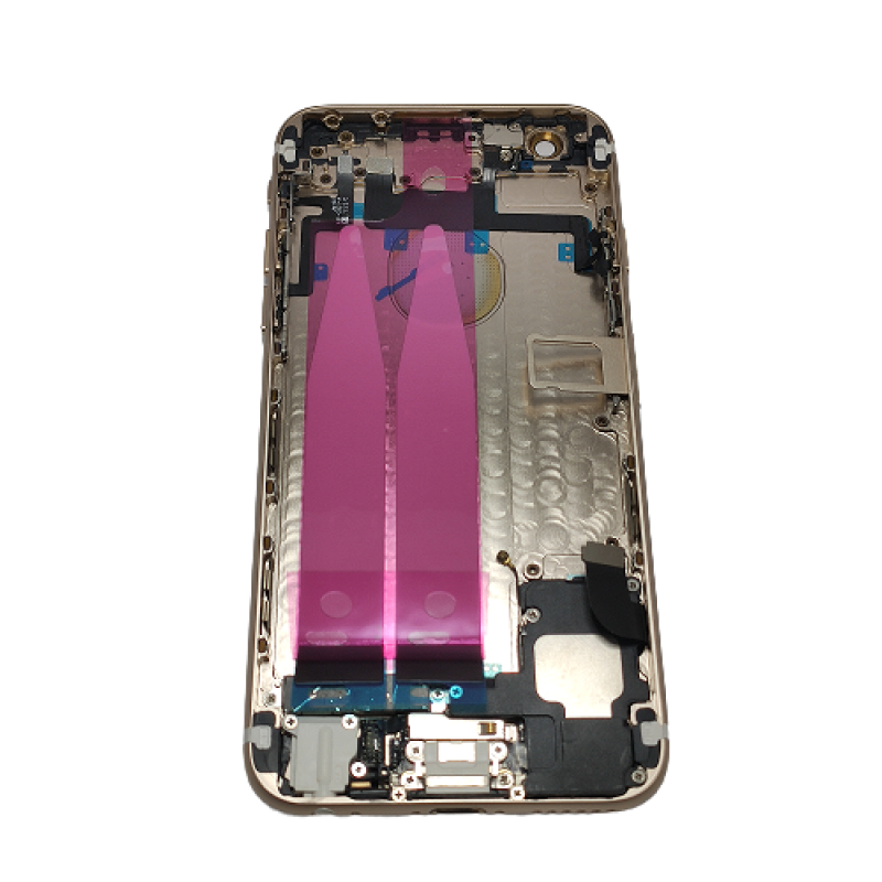 Iphone 6 Capa Traseira C/ Componentes Dourada