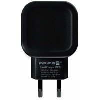 Adaptador de Carga Evelatus 2x USB 3.4A ETC03 Preto