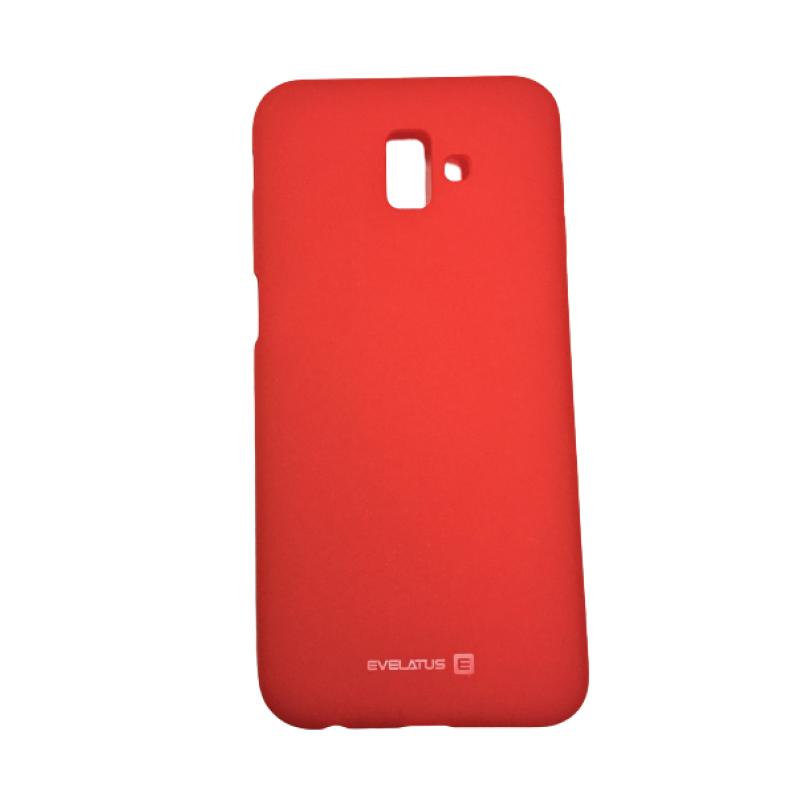 Samsung J6 Plus Capa de Proteção Traseira Evelatus Silicone Case Red