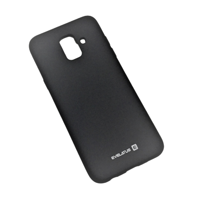 Samsung A6 2018 Capa de Proteção Traseira Evelatus Silicone Case Black