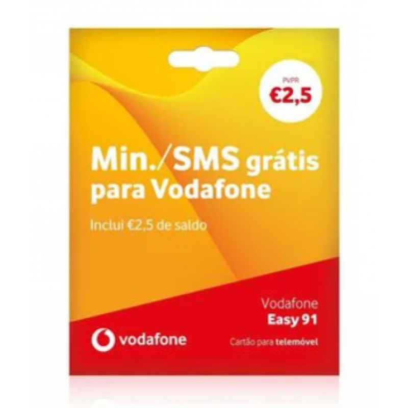 Cartão SIM Vodafone Easy 91