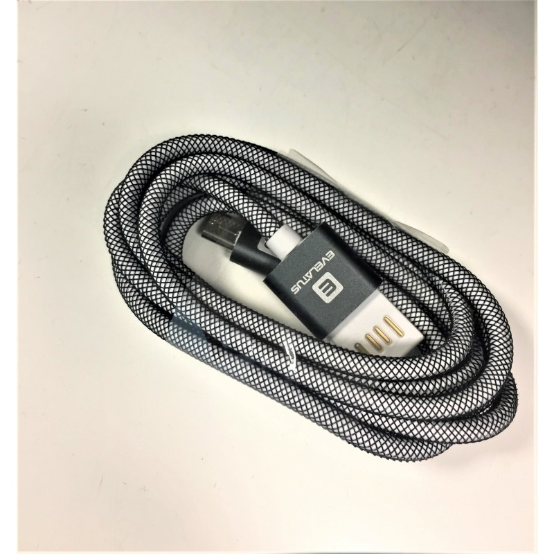 Cabo Micro USB Evelatus EDC01 Dual Side - Bulk Grey Cabo Micro USB Evelatus EDC01 Dual Side - Bulk Grey