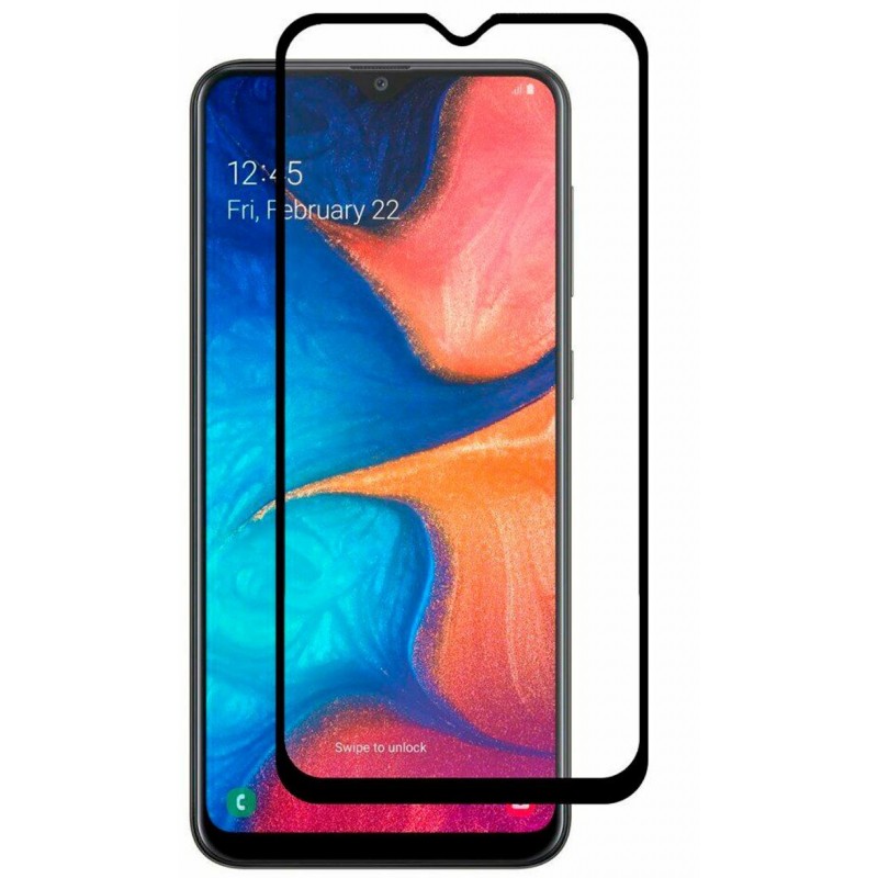 Samsung Galaxy A20e Pelicula 3D de Vidro Temperado Preto