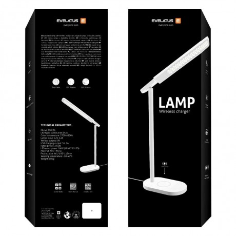 Lâmpada Led Evelatus com Carregador Wireless EWC07 Black