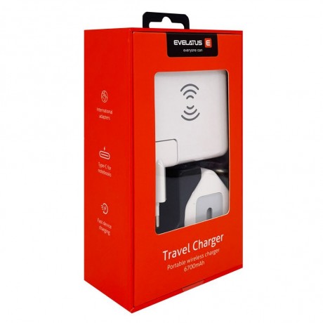 Adaptador de Carga Wireless Evelatus EWC06 White