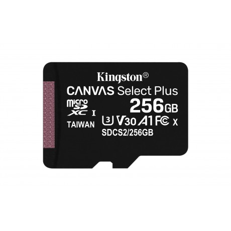 Cartão MICRO SD KINGSTON CANVAS SELECT PLUS 256GB CLASS10 UHS-I SDHC