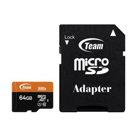 Cartão MICRO SD TEAM GROUP 64GB CLASS10 UHS-I SDXC