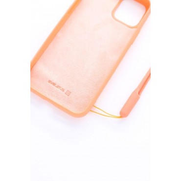 iPhone 11 Capa de Proteção Evelatus Soft Touch Silicone Case with Strap Pink
