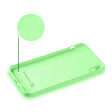 iPhone XR Capa de Proteção Evelatus Nano Silicone Case Soft Touch TPU Mint