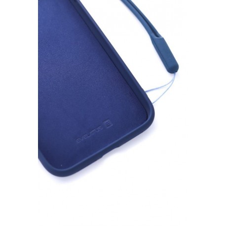 iPhone 11 Capa de Proteção Evelatus Soft Touch Silicone Case with Strap Dark Blue