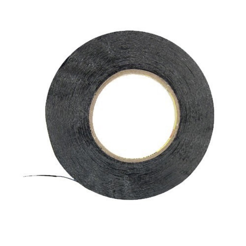 Rolo de fita adesiva dupla-face 3 metros preta de 0,5 cm